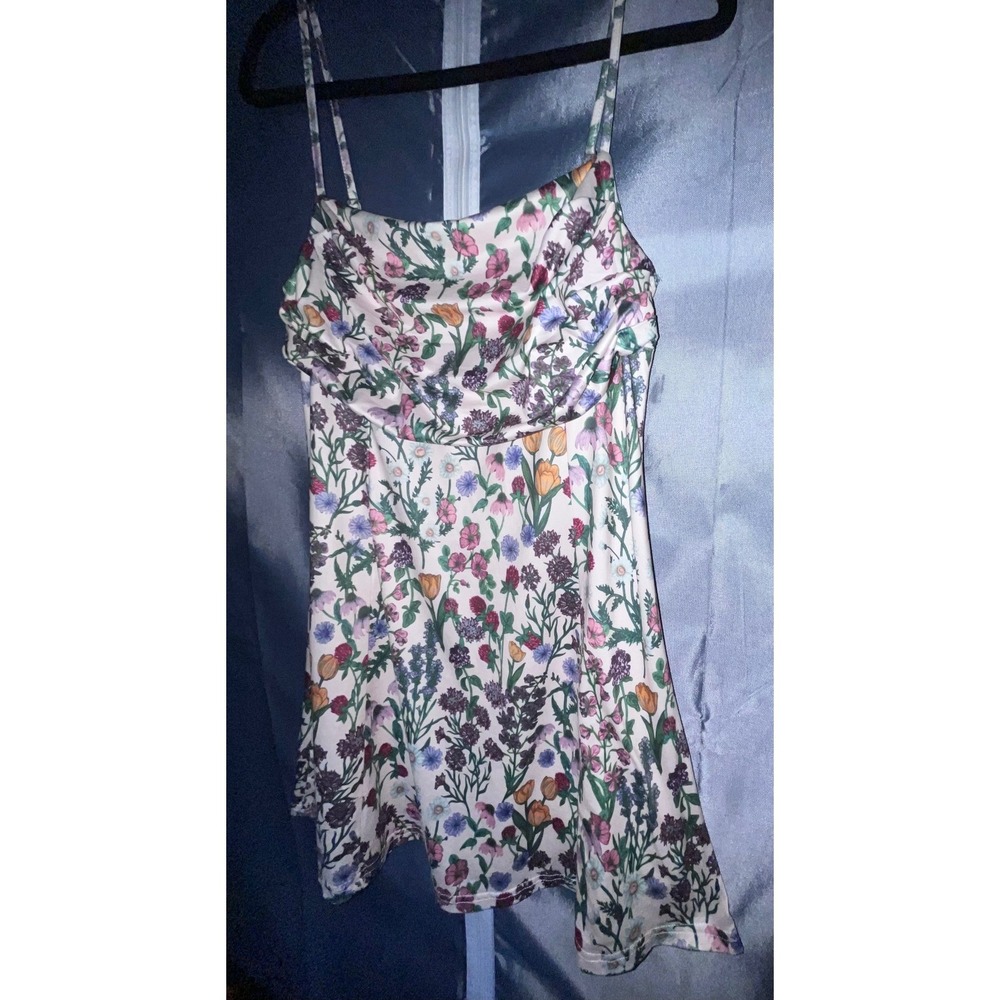 Cider Floral Cowl Camisole Mini Dress Size L - Picture 3 of 10